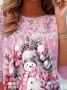 Christmas Round Neck Long Sleeve T-shirt