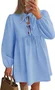 Loose Plain Casual Dress With No