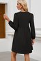 Loose Plain Casual Dress With No