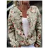 Crew Neck 3D Printing Knitted Casual Cardigan