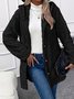 Plain Casual Hoodie Teddy Jacket