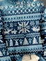 Vintage Mock Neck Loose Christmas Sweatshirt