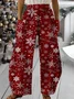 Snowflake Loose Casual Pants