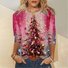 Casual Christmas Jersey Crew Neck T-Shirt