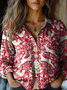 Casual Loose Shawl Collar Shirt