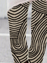 Abstract Striped Print Casual Leggings