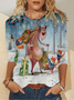 Loose Casual Ethnic T-Shirt