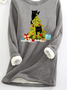 Crew Neck Loose Christmas Casual Sweatshirt