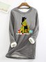Crew Neck Loose Christmas Casual Sweatshirt