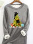 Crew Neck Loose Christmas Casual Sweatshirt