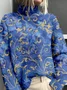 Vintage Mock Neck 3D Printing Sweatshirt
