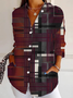 Casual Floral Loose Shirt Collar Shirt