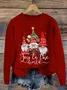 Joy To The World Gnome Christmas Crew Neck Knitted Sweater
