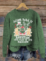 Jolliest Bunch Of Assholes This Side Of The Nuthouse Loose Knitted Casual Sweater
