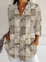 Casual Floral Loose Shirt Collar Shirt