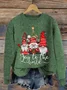 Joy To The World Gnome Christmas Crew Neck Knitted Sweater