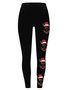 Christmas Print Casual Casual Leggings