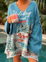 Loose V Neck Casual Sweatshirt