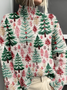 Mock Neck Casual Christmas Loose Sweatshirt