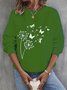 Crew Neck Cotton Casual Dandelion Sweatshirt