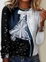 Crew Neck Loose Christmas Casual T-Shirt