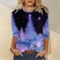 Christmas Tree Casual Loose Crew Neck T-Shirt