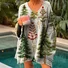Casual Floral V Neck Loose Sweatshirt