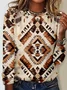 Casual Geometric Long Sleeve Shirt