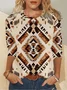 Casual Geometric Long Sleeve Shirt