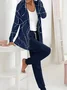Loose Casual Jersey Hoodie Two-Piece Set