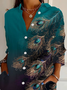 Feather Casual Shirt Collar Loose Shirt