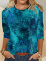 Crew Neck Casual 3D Printing T-Shirt