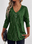 V Neck Casual T-Shirt
