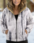 Vintage Regular Fit Hoodie 3D Printing Padded Jacket