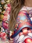 Floral Print Long Sleeve Crew Neck Sweatshirt