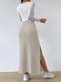 Simple Tight Plain Skirt