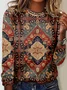 Loose Jersey Casual Ethnic T-Shirt