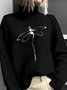 Dragonfly Loose Mock Neck Ethnic Sweatshirt