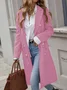 Plain Shawl Collar Loose Casual Jacket