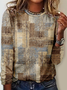 Casual Long Sleeve Round Neck T-Shirt