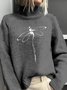 Dragonfly Loose Mock Neck Ethnic Sweatshirt