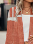 Striped Print Casual Long Sleeve Shawl Jacket