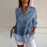 Casual Loose Geometric Shirt Collar Shirt