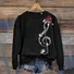Casual Loose Crew Neck Geometric Sweatshirt