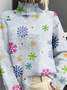 Vintage 3D Printing Loose Sweatshirt