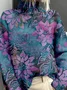 3D Printing Loose Casual Mock Neck Sweatshirt