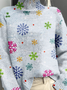 Vintage 3D Printing Loose Sweatshirt