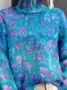 Casual Mock Neck Sweatshirt