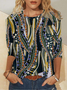 Casual Long Sleeve Round Neck T-Shirt