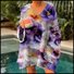 Casual 3D Printing V Neck Sweater
